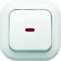 Выключатель 1-кл. СП Валентина 6А IP20 С16-068 с индикацией бел. Кунцево 7645
