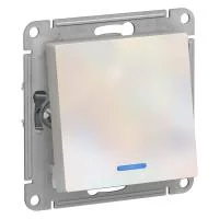 Переключатель проходной 1-кл. СП AtlasDesign 10А IP20 (сх. 6а) 10AX с подсветкой механизм жемчуж. SE ATN000463