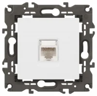 Розетка компьютерная 1-м Elegance 14-3107-01 RJ45 IP20 механизм бел. Эра Б0034302