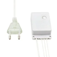 Гирлянда светодиодная "Сеть" 1.5х1.5м 150LED бел. 12Вт 220-240В IP20 с контроллером 8 режимов провод ПВХ прозр. Neon-Night 215-125