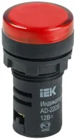 Лампа светосигнальная AD22DS d22мм 12В AC/DC красн. KARAT IEK BLS10-ADDS-012-K04