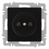Розетка 1-м СП Accent 6-201-05 16А IP20 250В 2P антрацит Intro Б0063665