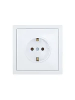 Розетка 1-мест. с/з ПБТ СП ZIMA безвинт. зажим бел. LEZARD 704-0288-122BQC