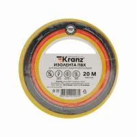 Изолента ПВХ 0.13х15мм 20м желт. Kranz KR-09-2602