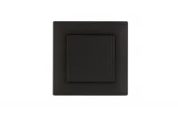 Розетка 1-м с крышкой Karea RIZZ STAR с заземл. дым. металлик Makel 88050029