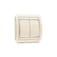 Выключатель 2-кл. СП Mimoza 10А IP20 крем./крем. Makel 25003