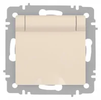Розетка 1-м СП Accent 6-203-02 16А IP20 250В 2P+E Schuko с крышкой сл.кость Intro Б0063716