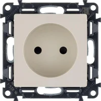 Розетка 1-м СП Valena Life 16А IP20 250В 2P защ. шторки безвинтов. клеммы с лицев. панелью механизм сл. кость Leg 753516
