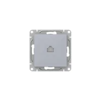 Розетка компьютерная 1-м СП Эпика RJ45 кат.5 механизм алюм. EKF UP1-SOA-RJ45-5