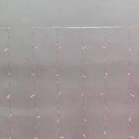 Гирлянда светодиодная "Светодиодный Дождь" 3х2м LED роз. 12Вт 230В IP20 свечение с динамикой прозр. провод Neon-Night 235-097