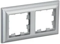 Рамка 2-м BRITE РУ-2-Бр алюм./алюм. IEK BR-M22-12-K47