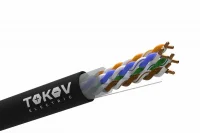 Кабель витая пара U/UTP 4х2х24AWG(0.51мм) кат.5E PE TOKOV PRO Fluke tested (м) TOKOV ELECTRIC TKP-C05-U42-5E-305-OD