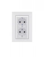 Розетка 2-я Karea RIZZ с заземл. бел. Makel 88001082