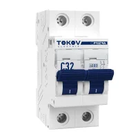 Выключатель автоматический модульный 2п C 32А 6кА PRIZMA TOKOV Electric TKE-PZ60-MCBI-2-32-C