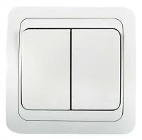 Выключатель 2-кл. СП Classico 2023 10А IP20 бел. ASD / IN HOME 4680005959860