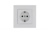 Розетка 1-м Karea RIZZ с заземл. бел. Makel 88001028