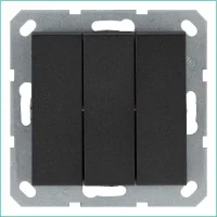 Выключатель 3-кл. 10А IP20 механизм антрацит Jasmart G3031B