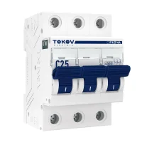 Выключатель автоматический модульный 3п C 25А 4.5кА PRIZMA TOKOV Electric TKE-PZ45-MCBI-3-25-C