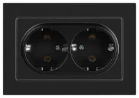 Розетка 2-м СП Accent 6-205-05 16А IP20 250В 2P+E Schuko AL/CU антрацит Intro Б0063494