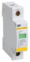 Ограничитель перенапряжения ОПС1-D 1P IEK MOP20-1-D