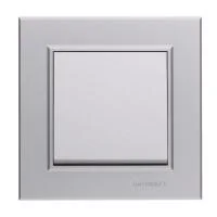 Выключатель 1-кл. СП Karea 10А IP20 сереб. Makel 56065001