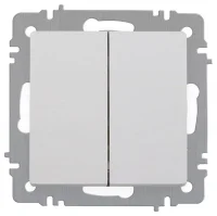 Выключатель 2-кл. СП Accent 6-104-01 10А IP20 250В AL/CU бел. Intro Б0063452