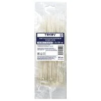 Хомут кабельный нейлоновый бел. 2.5х150 (уп.100шт) TOKOV ELECTRIC TKE-HNS-2.5-150-W/100