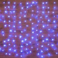 Гирлянда светодиодная "Светодиодный Дождь" 2.5х2м 300LED син. 16Вт 230В IP20 свечение с динамикой провод прозр. Neon-Night 235-053
