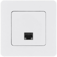 Розетка компьютерная Inspiria RJ45 кат.6 UTP механизм бел. Leg 673830