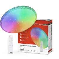 Светильник светодиодный COMFORT MYSTERY-RGB 55Вт 3000-6500К 4400лм 230В 400х70мм с пультом ДУ IN HOME 4690612044620