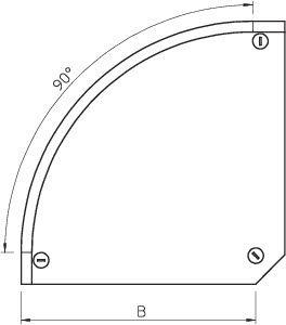 Крышка для угла горизонтального 90град. осн.100 DFB 90 100 FS OBO 7129610