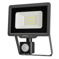 Прожектор светодиодный PFL-C3 SENSOR 20Вт 6500К IP65 ДО закален. прозр. стекло датчик движения инфракрасный Pro JazzWay 5026926A