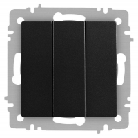Выключатель 3-кл. СП Accent 6-106-05 10А IP20 250В AL/CU антрацит Intro Б0063540