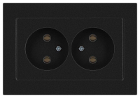 Розетка 2-м СП Accent 6-204-05 16А IP20 250В 2P AL/CU антрацит Intro Б0063465
