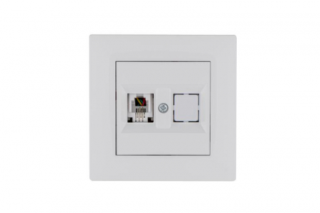 Розетка компьютерная CAT 5+гнездо Karea RIZZ бел. Makel 88001035