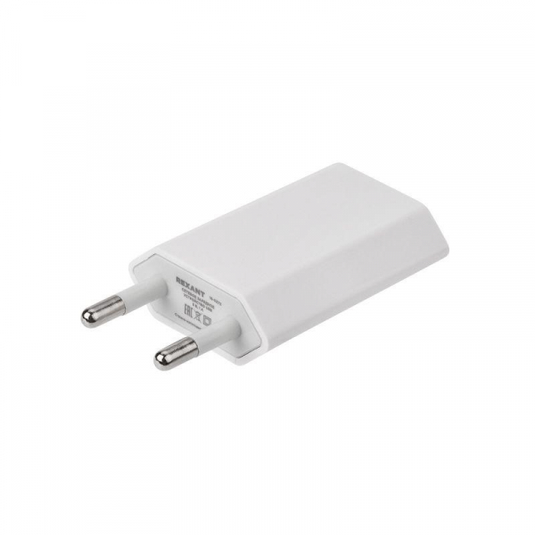 Устройство зарядное сетевое для iPhone/iPad USB 5В 1А бел. Rexant 16-0273
