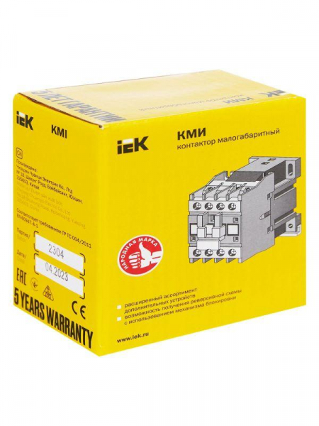 Контактор КМИ-10910 9А 230В/АС3 1НО IEK KKM11-009-230-10