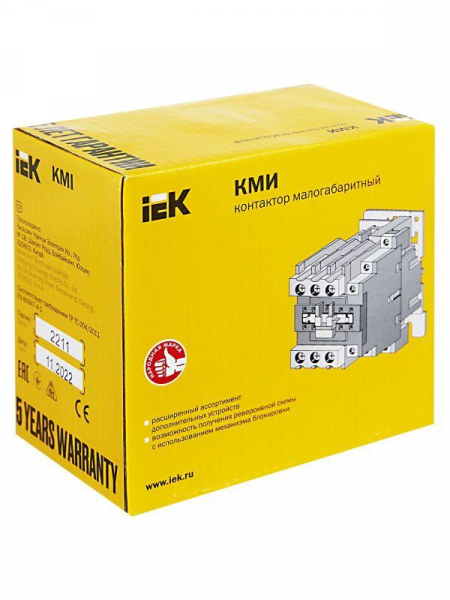 Контактор КМИ-34012 40А 230В/АС3 1НО 1НЗ IEK KKM31-040-230-11