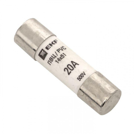 Вставка плавкая цилиндрическая ПВЦ 14х51 20А EKF pvc-14x51-20