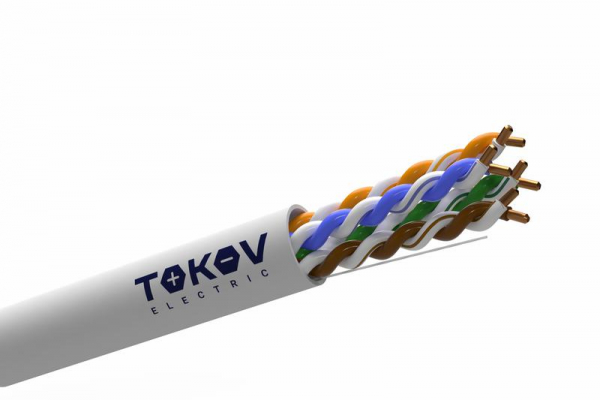 Кабель витая пара U/UTP 4х2х24AWG(0.48мм) кат.5E PVC Fluke tested (м) TOKOV Eletrcic TKE-C06-U/UTP-42-5E-305