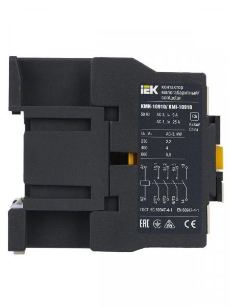 Контактор КМИ-10910 9А 230В/АС3 1НО IEK KKM11-009-230-10