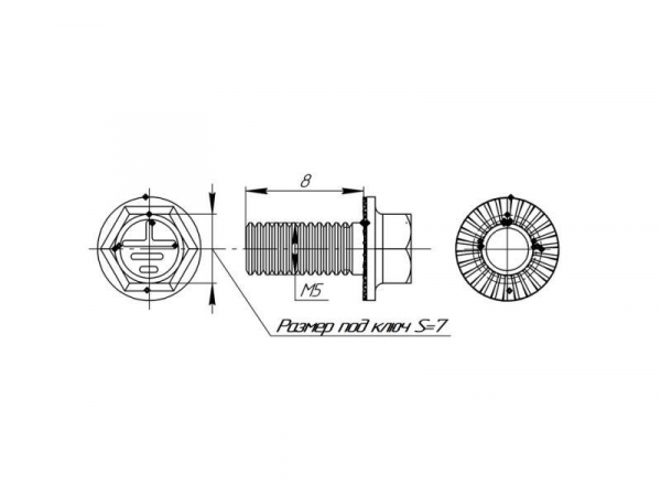 Винт М5х8 EKF wm5x8