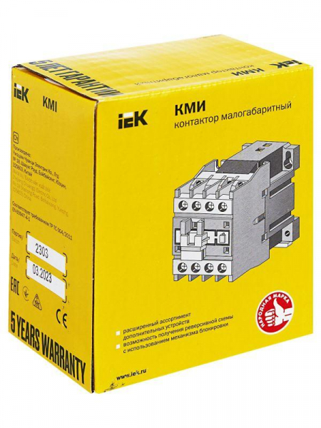 Контактор КМИ-23210 32А 230В/АС3 1НО IEK KKM21-032-230-10