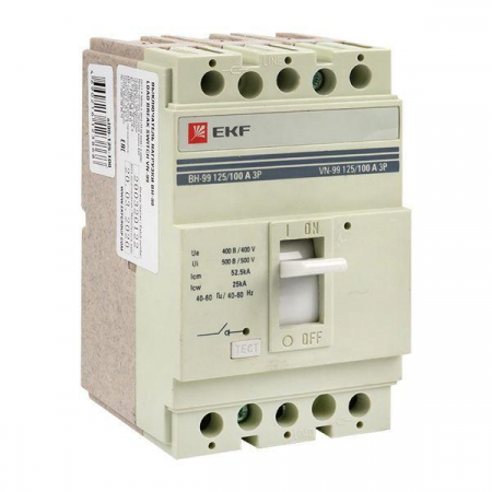 Выключатель нагрузки 3п ВН-99 125/100А EKF sl99-125-100