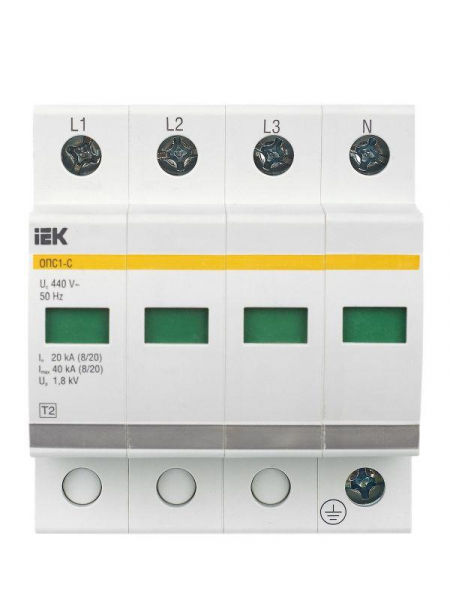 Ограничитель перенапряжения ОПС1-C 4P IEK MOP20-4-C