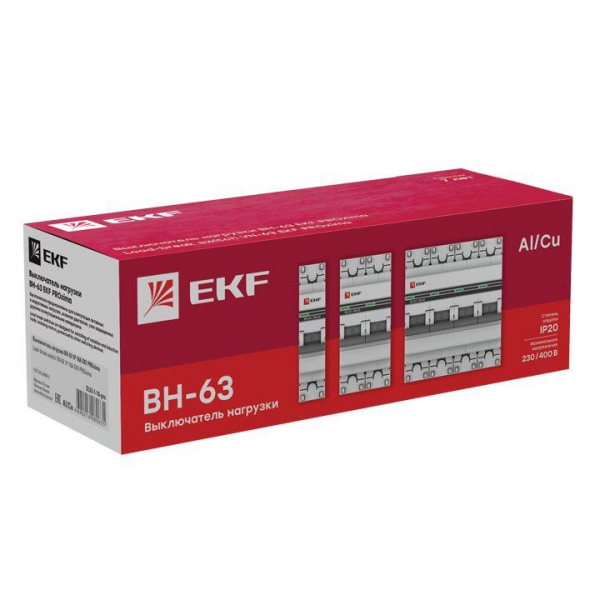 Выключатель нагрузки 4п 40А ВН-63 PROxima EKF SL63-4-40-pro