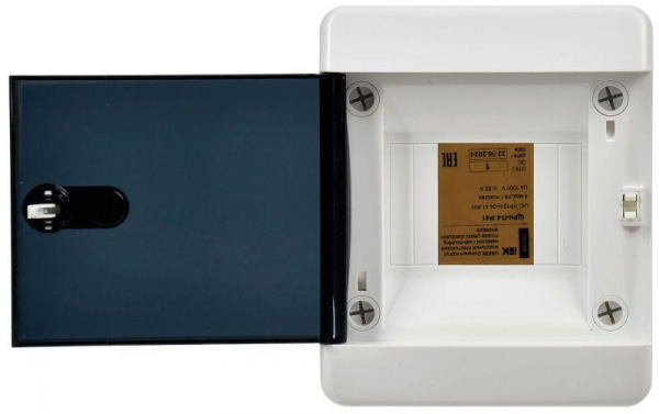 Корпус пластиковый ЩРН-П-4 IP41 черн. прозр. дверь UNION Compact IEK UIC-KP12-N-04-41-K01