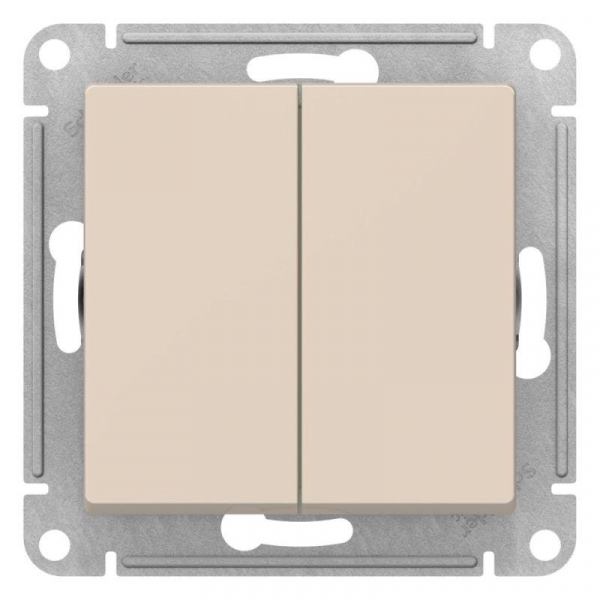 Выключатель 2-кл. AtlasDesign (сх. 5) 10AX с самовозвратом механизм беж. SE ATN000217