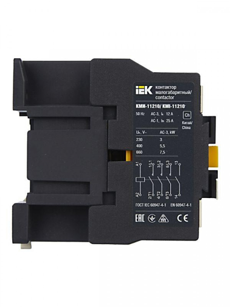 Контактор КМИ-11210 12А 230В/АС3 1НО IEK KKM11-012-230-10