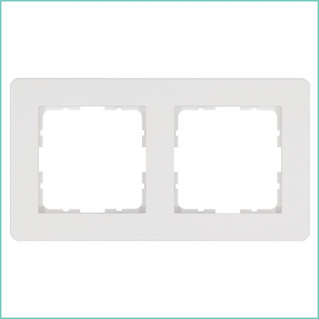 Рамка 2-м G-Flex бел. глянцевый Jasmart G1102W